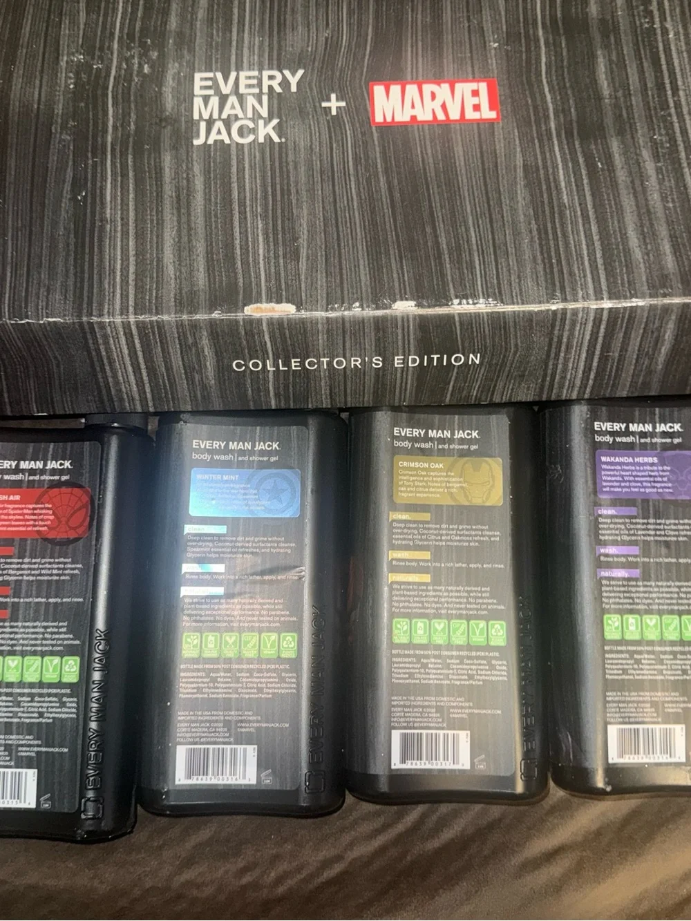 Every Man Jack + Marvel Body Wash Collector’s Edition New with Box
